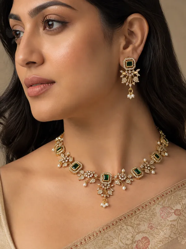 Noor_Floral_Crystal_Necklace_Set
