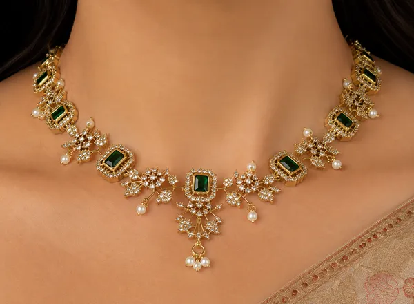 Noor_Floral_Crystal_Necklace_Set