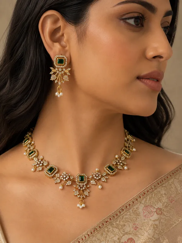 Noor_Floral_Crystal_Necklace_Set