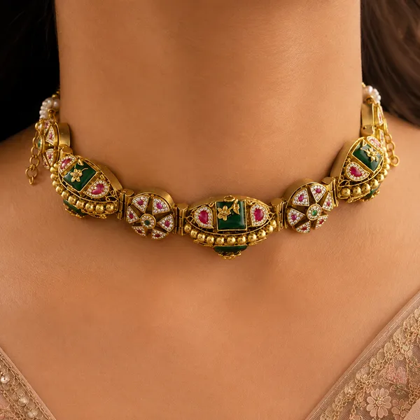 Noor_Royale_Meenakari_Convertible_Bracelet_Choker
