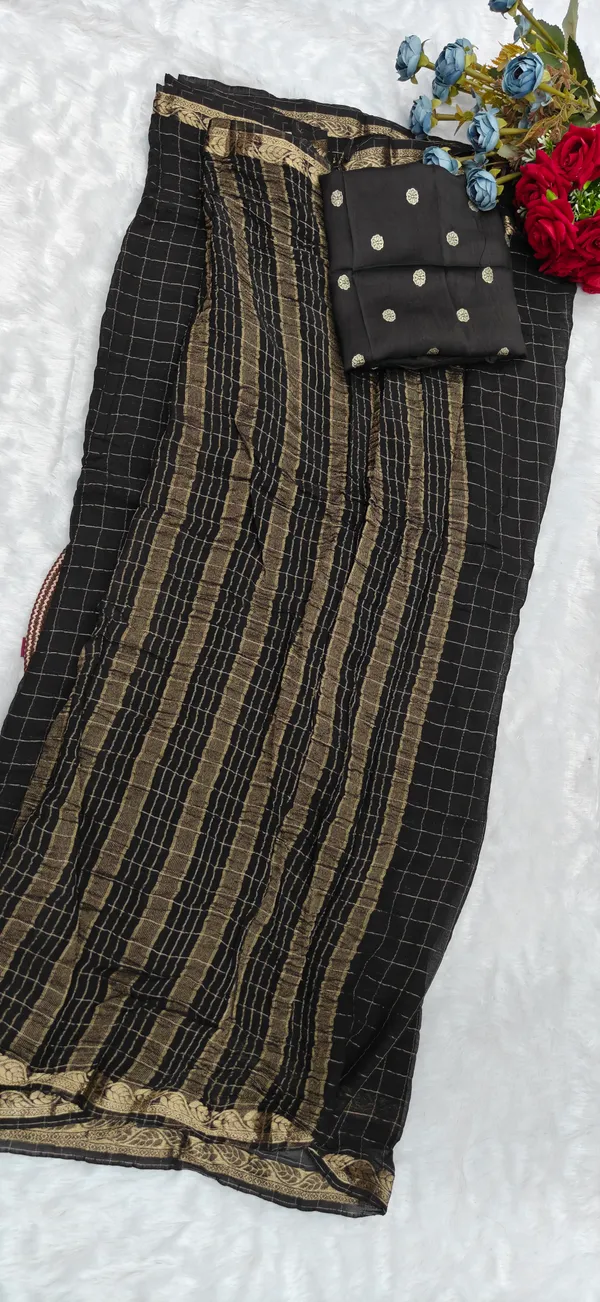 Black_Chiffon_Georgette_Saree_For_Women