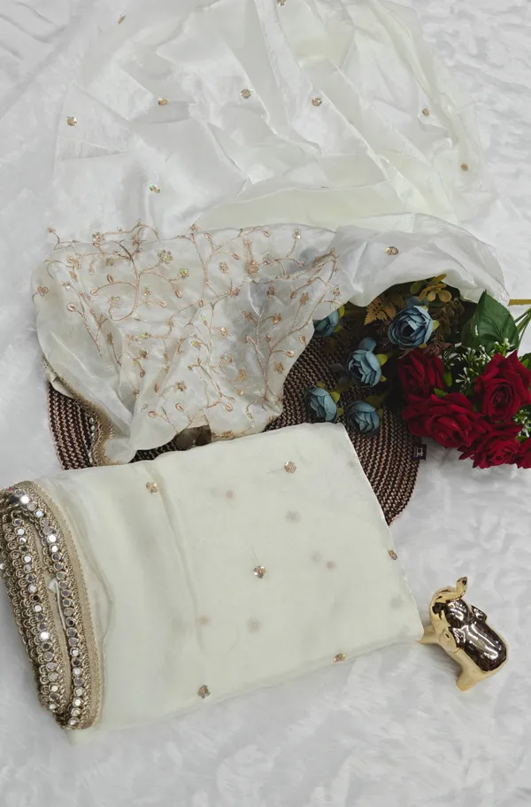 White_Satin_Space_Silk_Mirror_Work_Lace_Border_Saree_For_Women