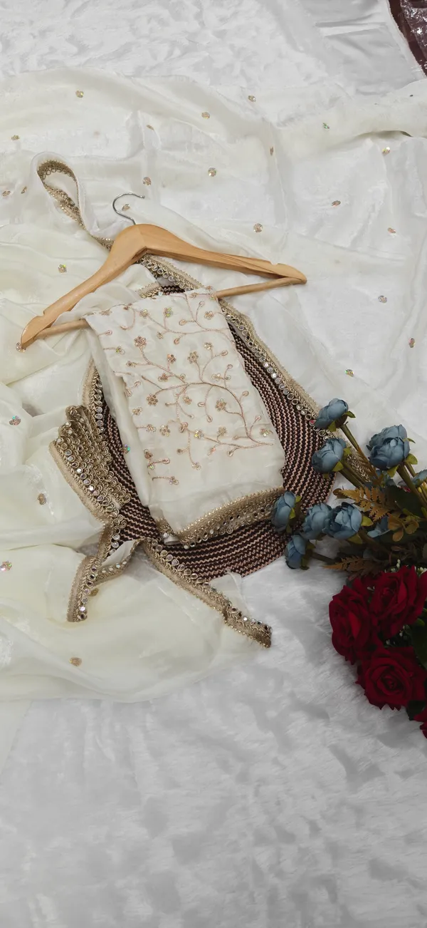 White_Satin_Space_Silk_Mirror_Work_Lace_Border_Saree_For_Women
