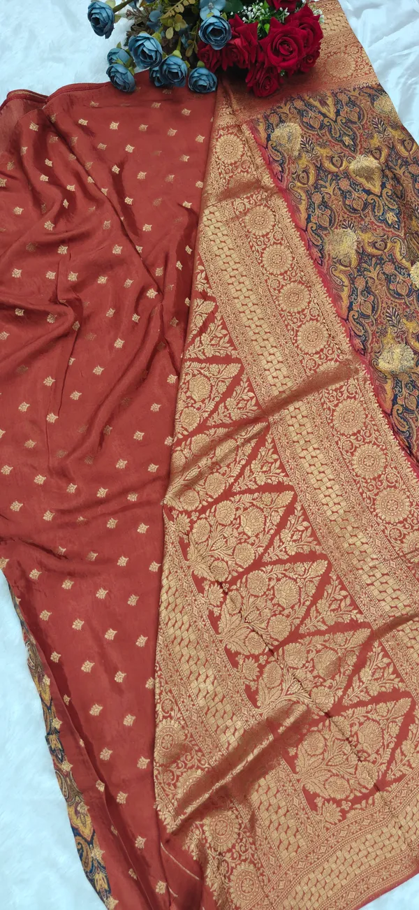 Multicolor_Pure_Maslin_Silk_Banarasi_Woven_Saree_For_Women