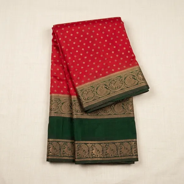 Red_Banarasi_Khaddi_Georgette_Silk_Zari_Woven_Saree_For_Women