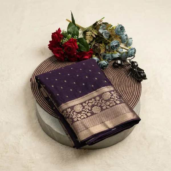 Navy_Blue_Chiffon_Georgette_Saree_For_Women