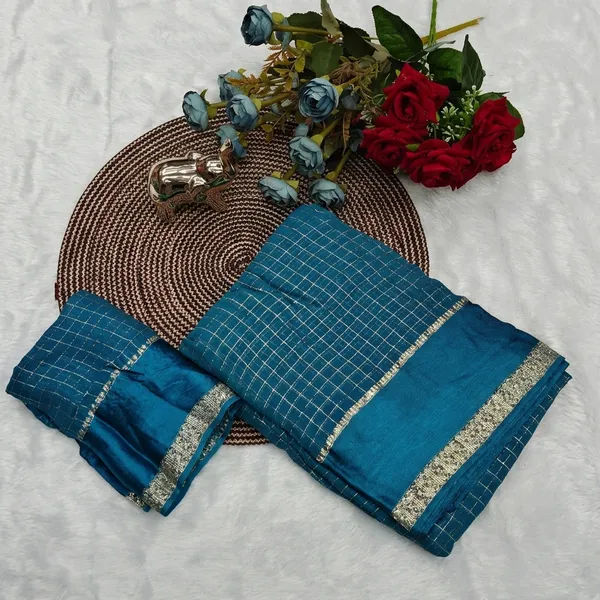 Teal_Blue_Soft_Viscose_Georgette_Saree_For_Women
