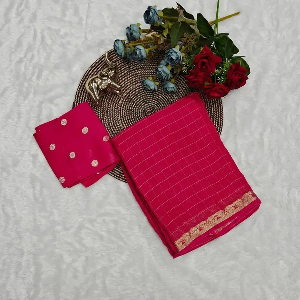 Pink_Soft_Chiffon_Georgette_Saree_For_Women