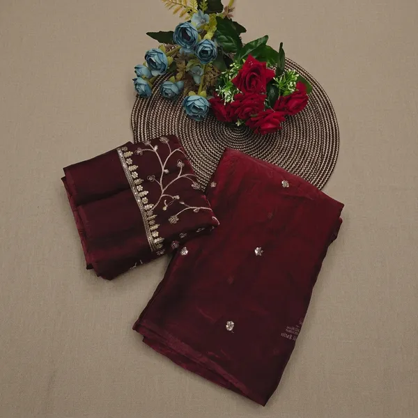 Maroon_Soft_Satin_Silk_Saree_For_Women