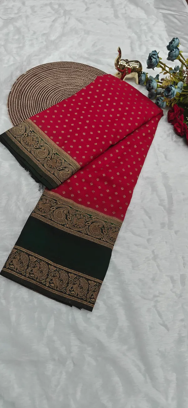 Red_Banarasi_Khaddi_Georgette_Silk_Zari_Woven_Saree_For_Women