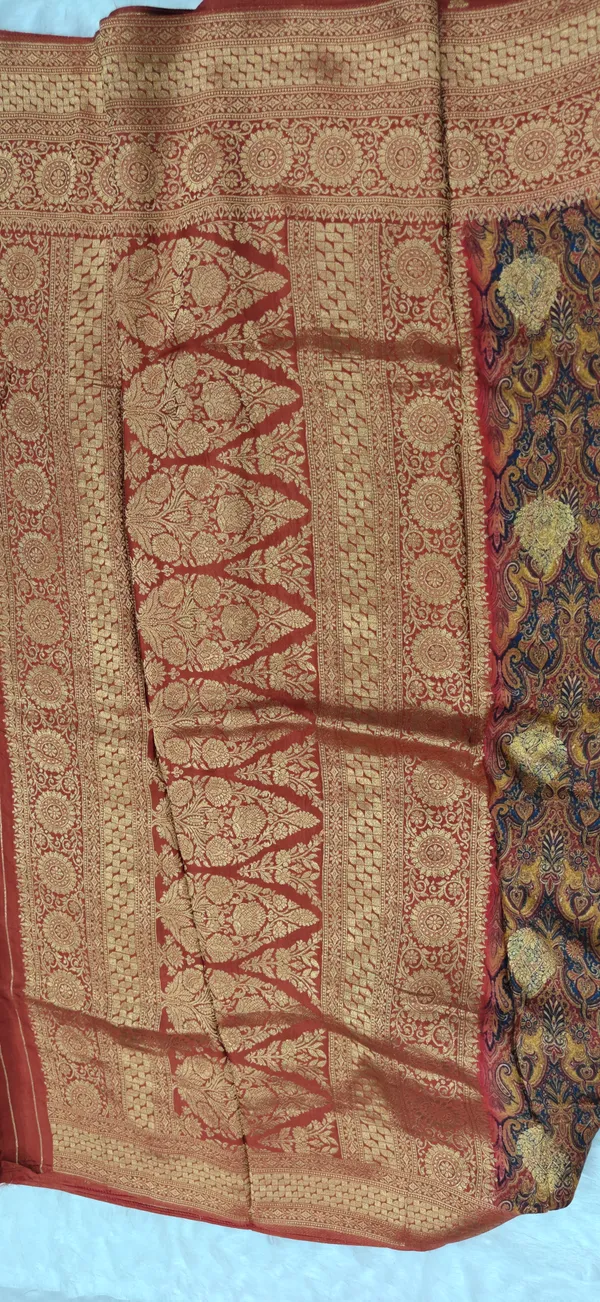 Multicolor_Pure_Maslin_Silk_Banarasi_Woven_Saree_For_Women