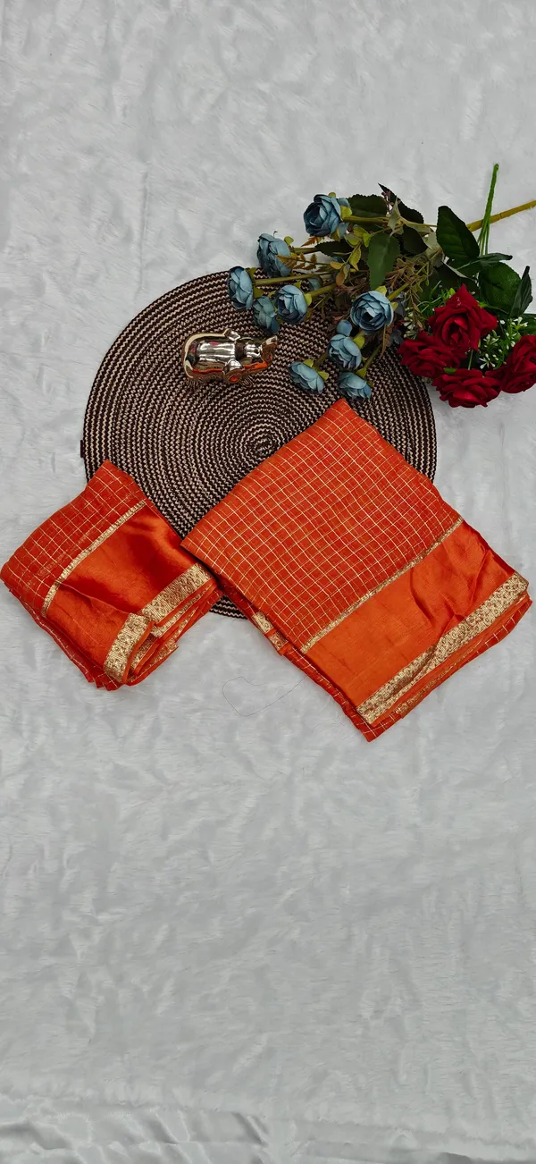 Orange_Soft_Viscose_Georgette_Saree_For_Women