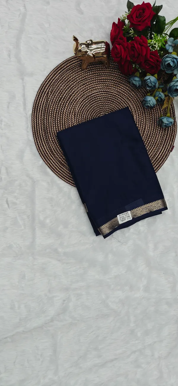 Navy_Blue_Semi_Mysore_Crepe_Silk_Saree_For_Women