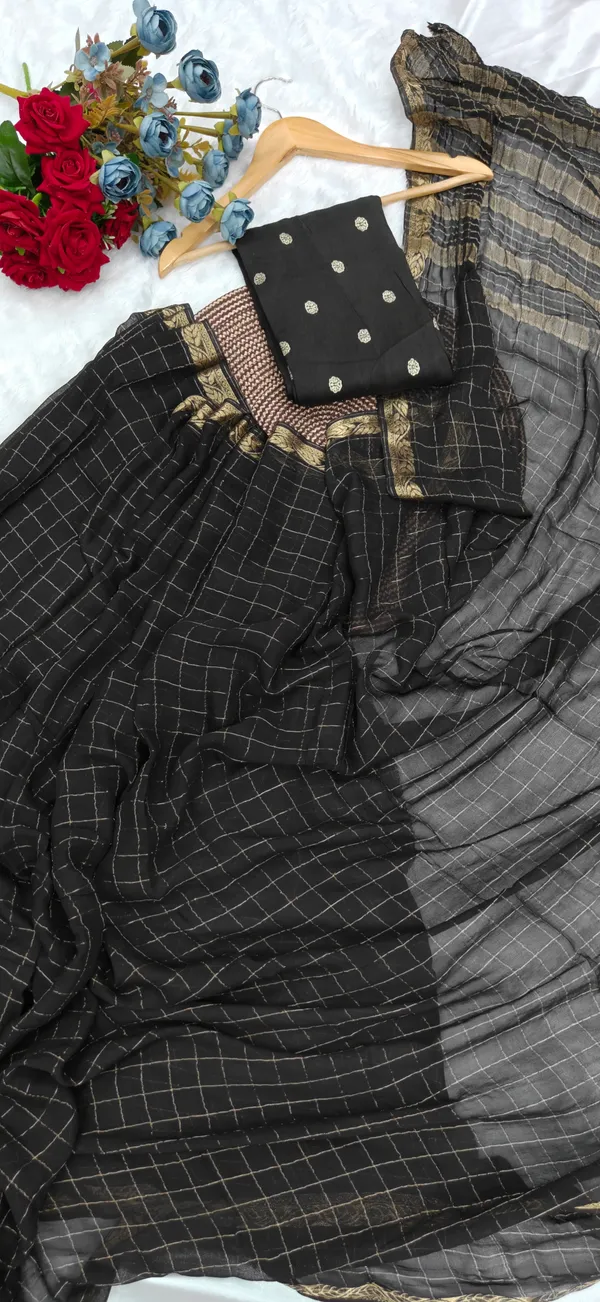 Black_Chiffon_Georgette_Saree_For_Women
