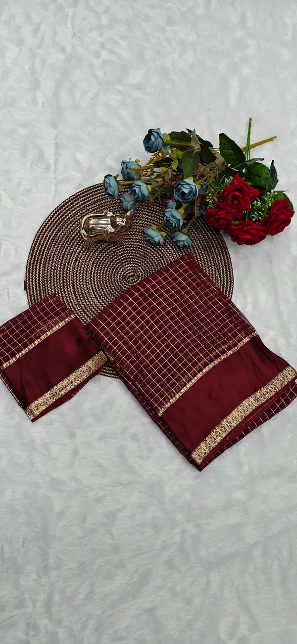 Maroon_Soft_Viscose_Georgette_Saree_For_Women