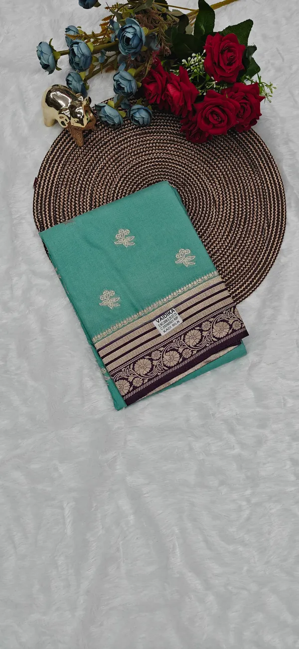 Turquoise_Banarasi_Khaddi_Georgette_Silk_Zari_Saree_For_Women