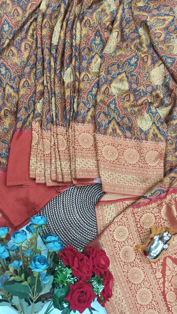 Multicolor_Pure_Maslin_Silk_Banarasi_Woven_Saree_For_Women