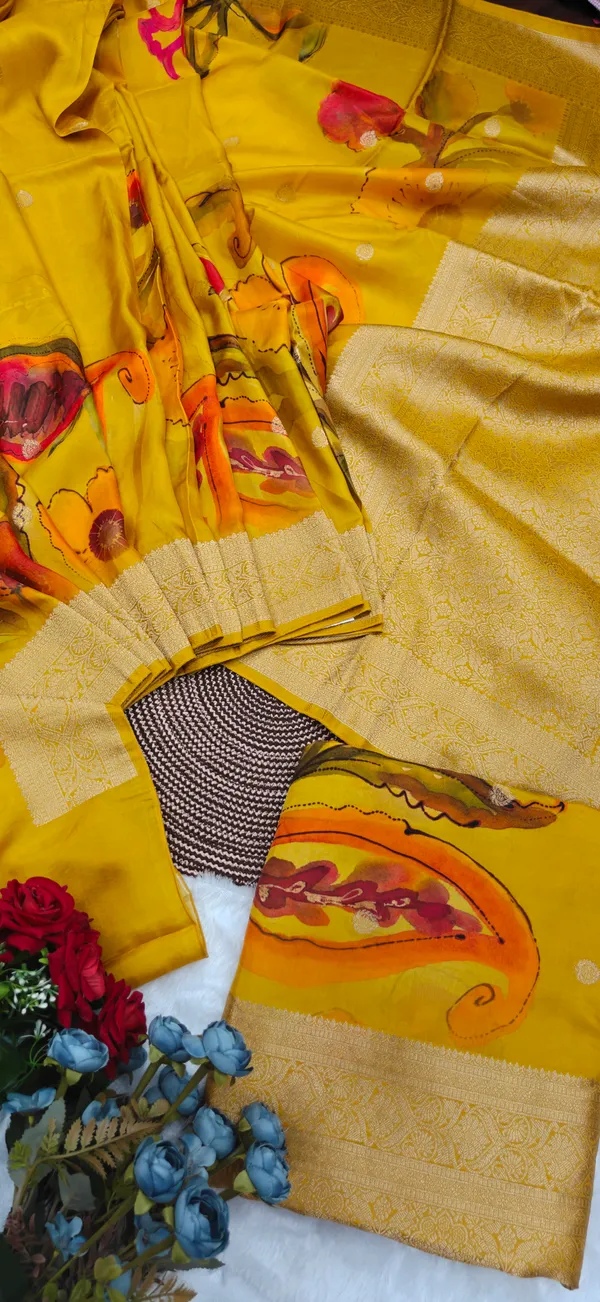 Yellow_Pure_Viscose_Silk_Saree_For_Women