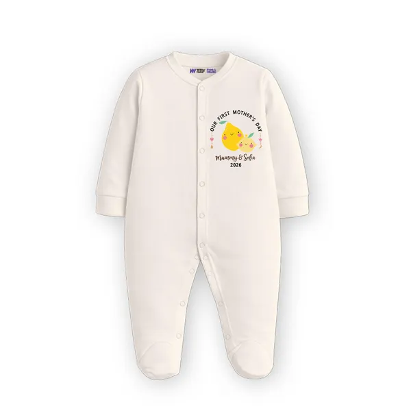 White_Cotton_First_Mother'S_Day_Romper_For_Newborn