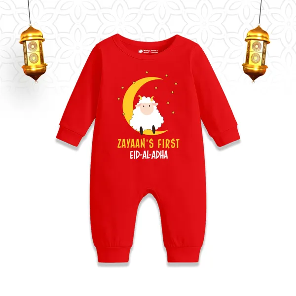 Red_Cotton_Eid_Al-Adha_Customized_Romper_For_Baby