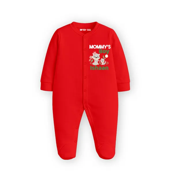 Red_Cotton_Mommy'S_Little_Ishaan_Christmas_Romper_For_Baby_Boys