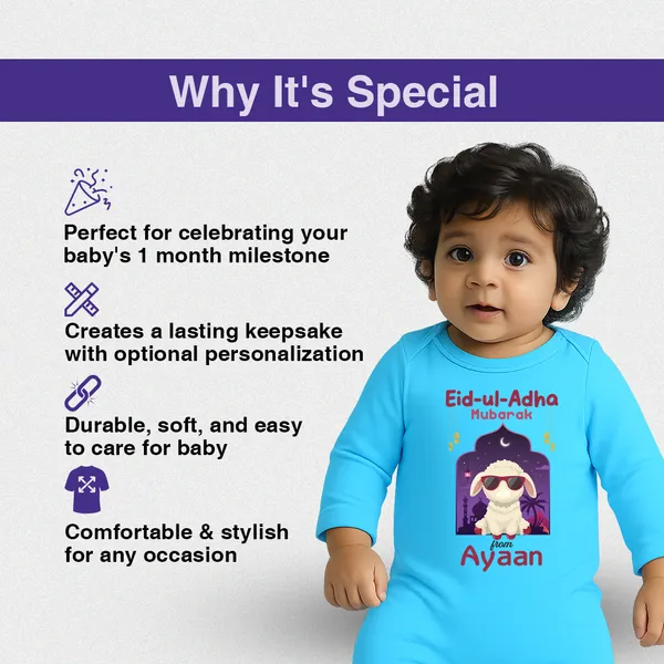 Blue_Cotton_Eid-Ul-Adha_Customized_Romper_For_Baby