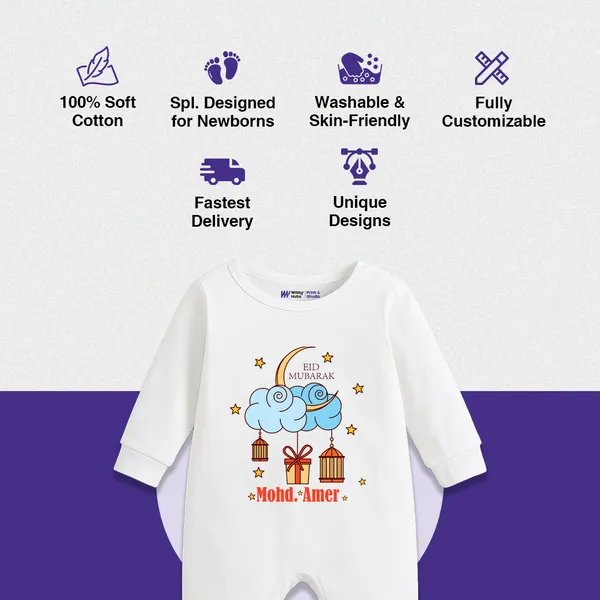 White_Eid_Mubarak_Customized_Romper_For_Baby