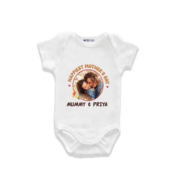 Happiest_Mother'S_Day_Personalized_White_Cotton_Baby_Romper