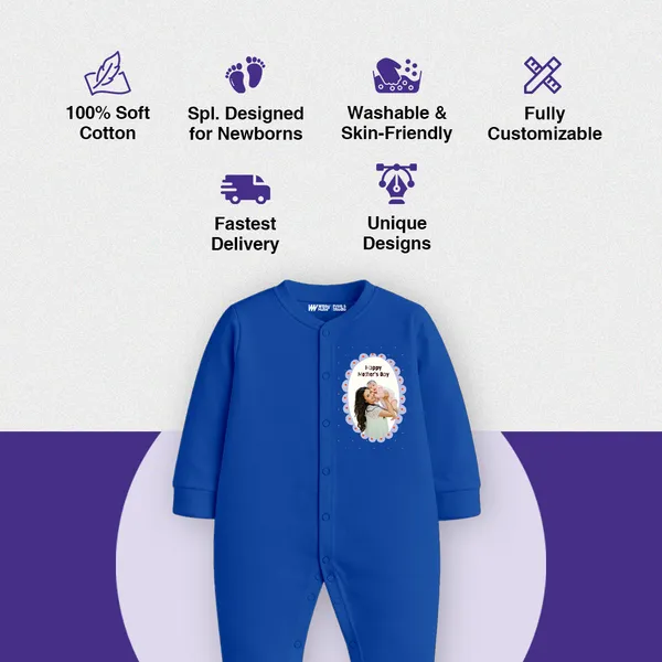 Blue_Cotton_Personalized_Photo_Romper_For_Baby