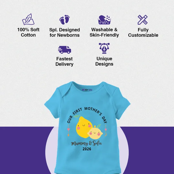 Blue_Cotton_Our_First_Mother'S_Day_Bodysuit_For_Newborns