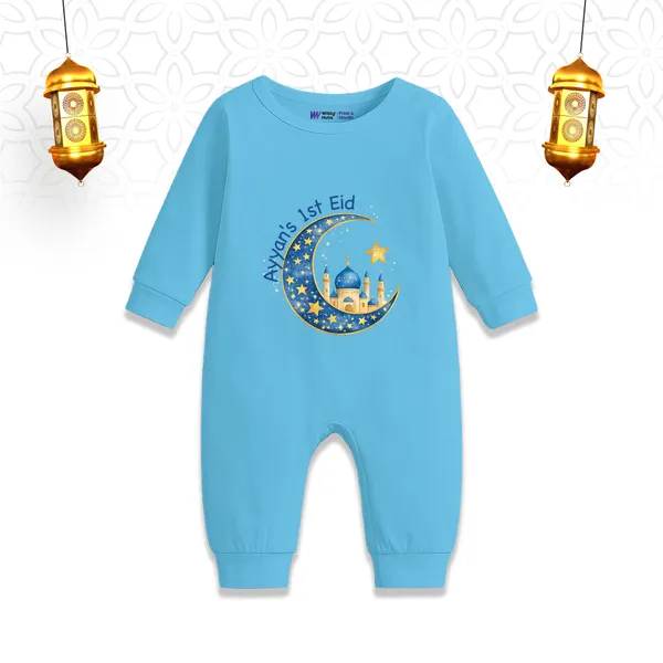 Blue_Crescent_Moon_1St_Eid_Romper_For_Baby