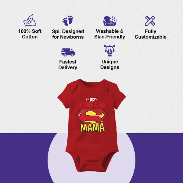 Red_Cotton_Super_Mama_Bodysuit_For_Babies
