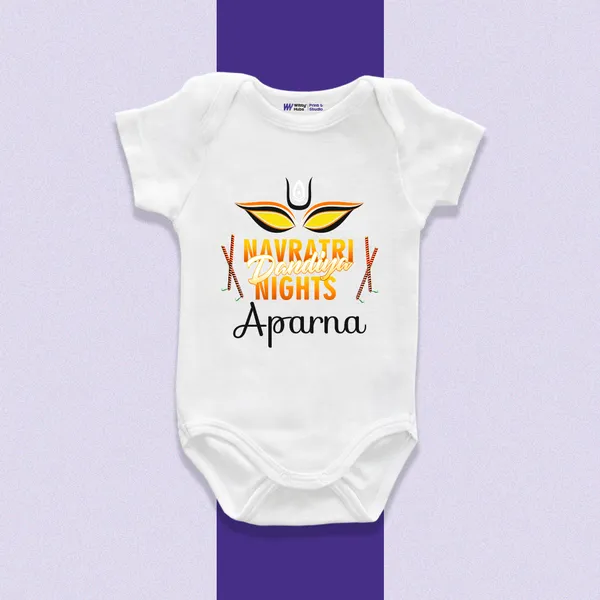 White_Cotton_Navratri_Nights_Printed_Baby_Onesie