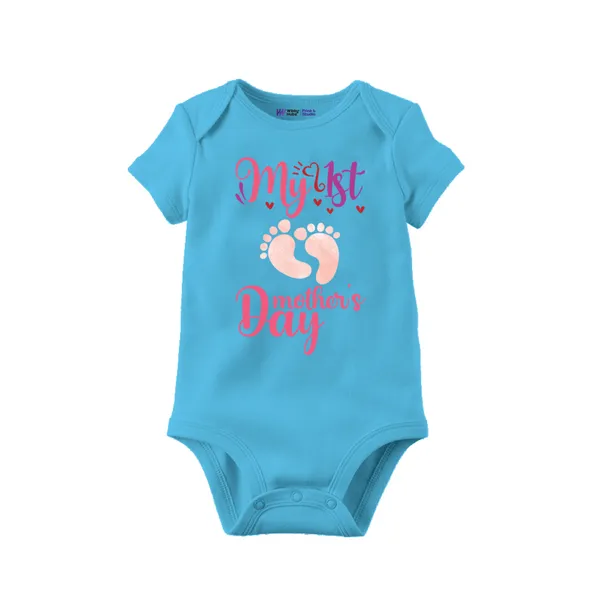 Blue_My_1St_Mother'S_Day_Bodysuit_For_Baby_Girls