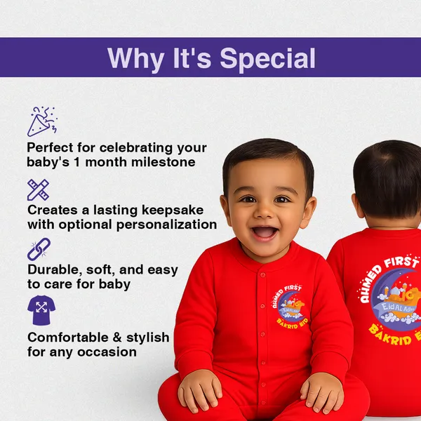 Red_Cotton_Ahmed_First_Bakrid_Eid_Romper_For_Baby