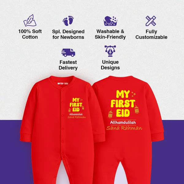 Red_Cotton_My_First_Eid_Customizable_Romper_For_Baby