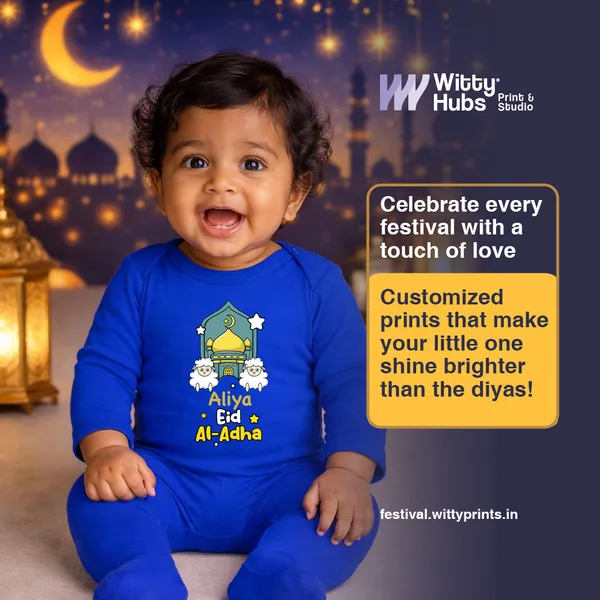Blue_Cotton_Eid_Al-Adha_Personalized_Romper_For_Baby