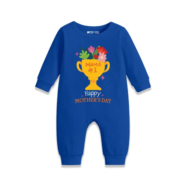 Blue_Romper_With_Happy_Mother'S_Day_Trophy_Print_For_Baby