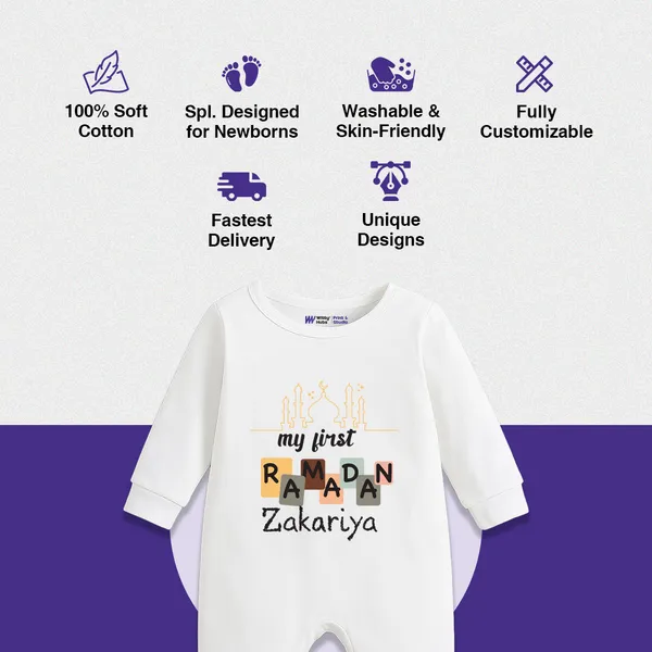 White_Cotton_My_First_Ramadan_Personalized_Romper_For_Baby