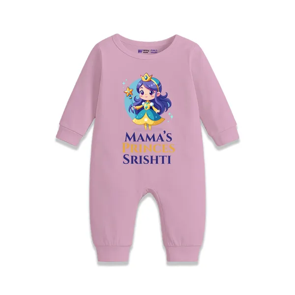 Pink_Cotton_Full_Sleeve_Romper_With_Mama'S_Princess_Print