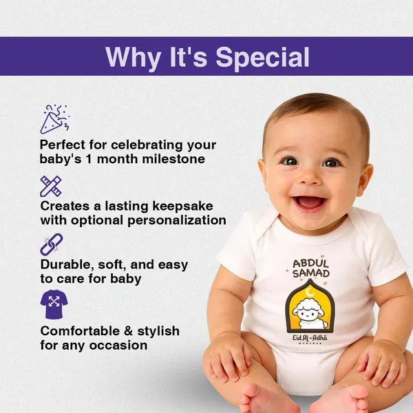 White_Cotton_Eid_Al-Adha_Personalized_Baby_Romper_With_Name