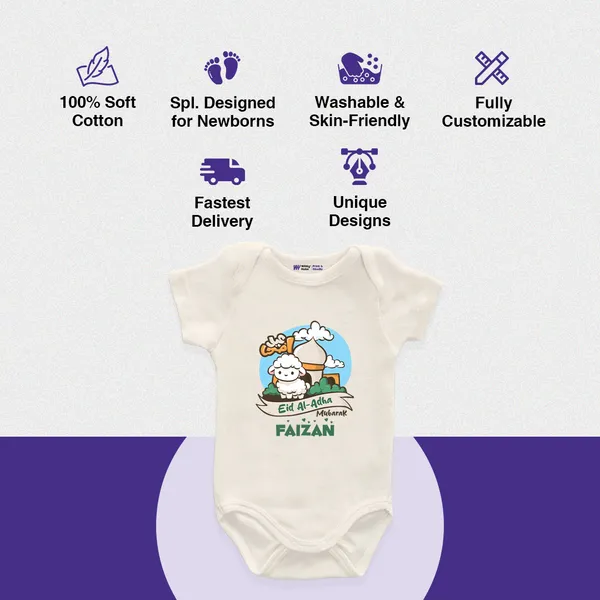 White_Cotton_Eid_Al-Adha_Mubarak_Customized_Baby_Romper
