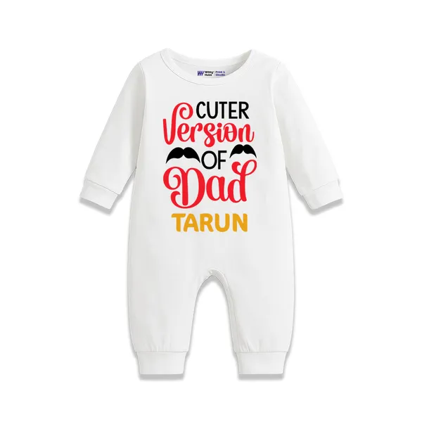 White_Cotton_Romper_With_Customizable_Dad_Print_For_Babies