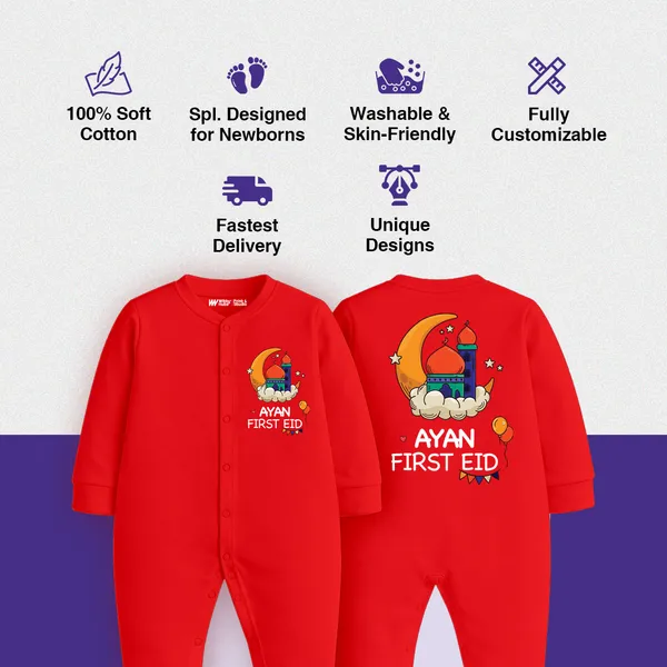 Red_Cotton_Ayaan_First_Eid_Romper_For_Baby