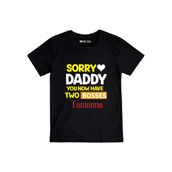Black_Cotton_Sorry_Daddy_You_Now_Have_Two_Bosses_Printed_T-Shirt_For_Baby