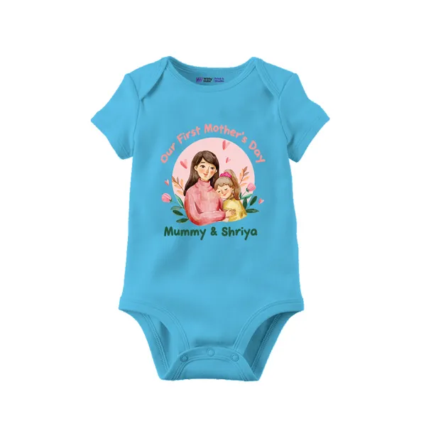 Blue_Cotton_Mother_Child_Customized_Print_Baby_Romper
