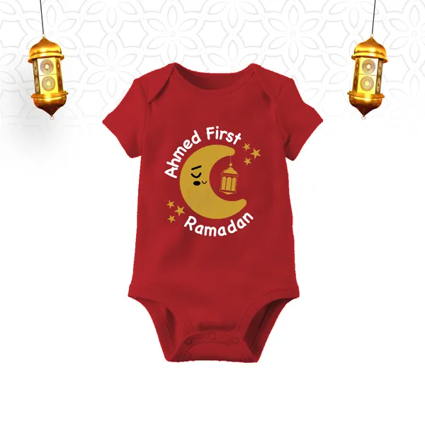 Red_Cotton_Ahmed_First_Ramadan_Printed_Baby_Bodysuit