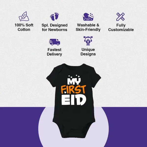 My_First_Eid_Black_Cotton_Romper_For_Baby