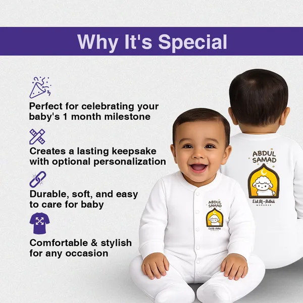 White_Customized_Print_Baby_Romper_With_Name_And_Eid_Al_Adha_Design