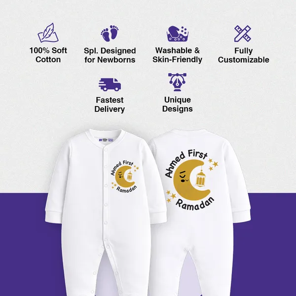 White_Cotton_First_Ramadan_Printed_Romper_For_Baby